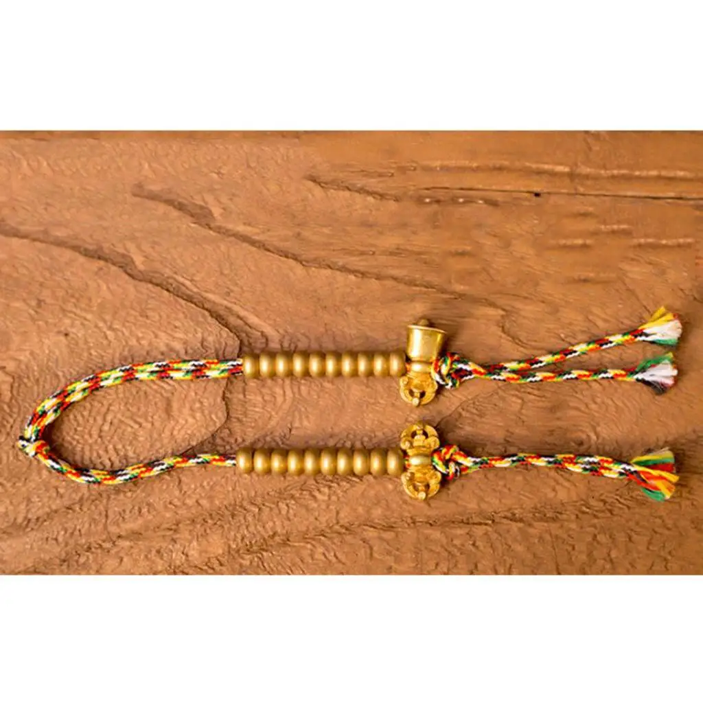 Tibetan Buddhaism Counter W/ Buddha Beads Bell Vajra Handheld Decompression Toy