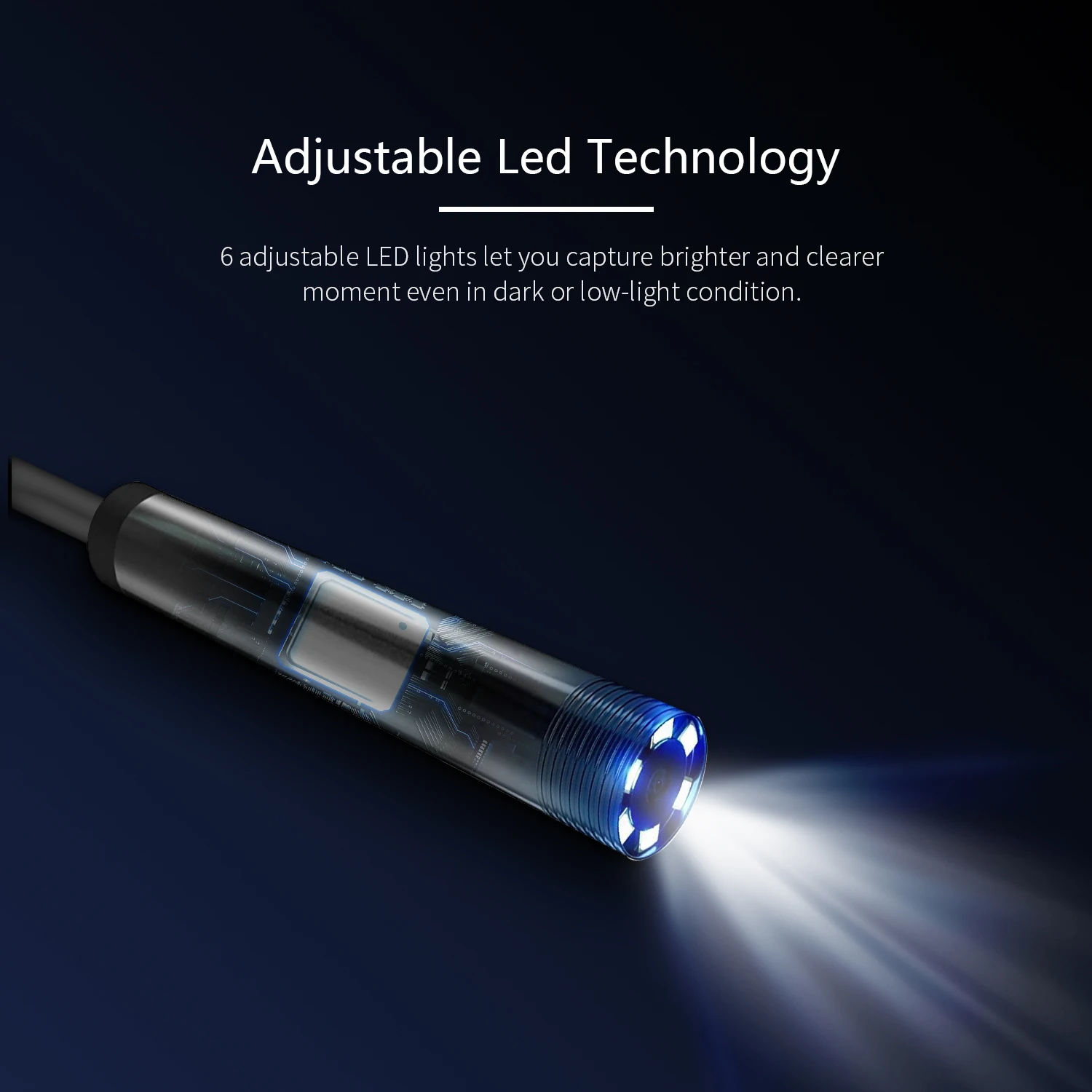 2MP 1080P 5.5 مللي متر اللاسلكية واي فاي المنظار التفتيش منظار الأذن كاميرا CMOS Borescope لنظام أندرويد و ISO هاتف ذكي مجهر رقمي #3