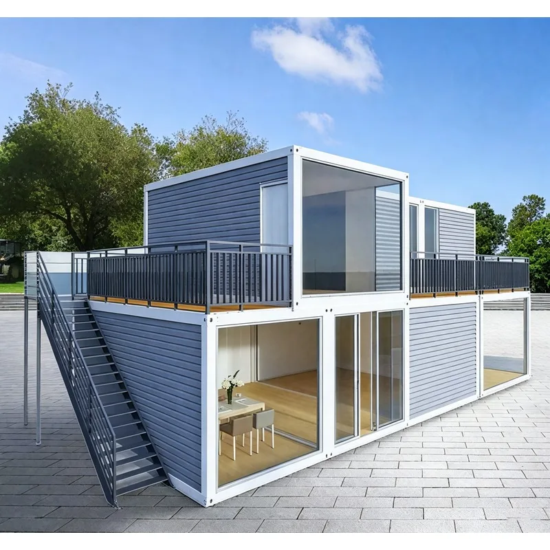 

Four Bedroom Luxury Modular House Temporary Housing Luxury Temporary House High Standard Fit Senior Staff Residence