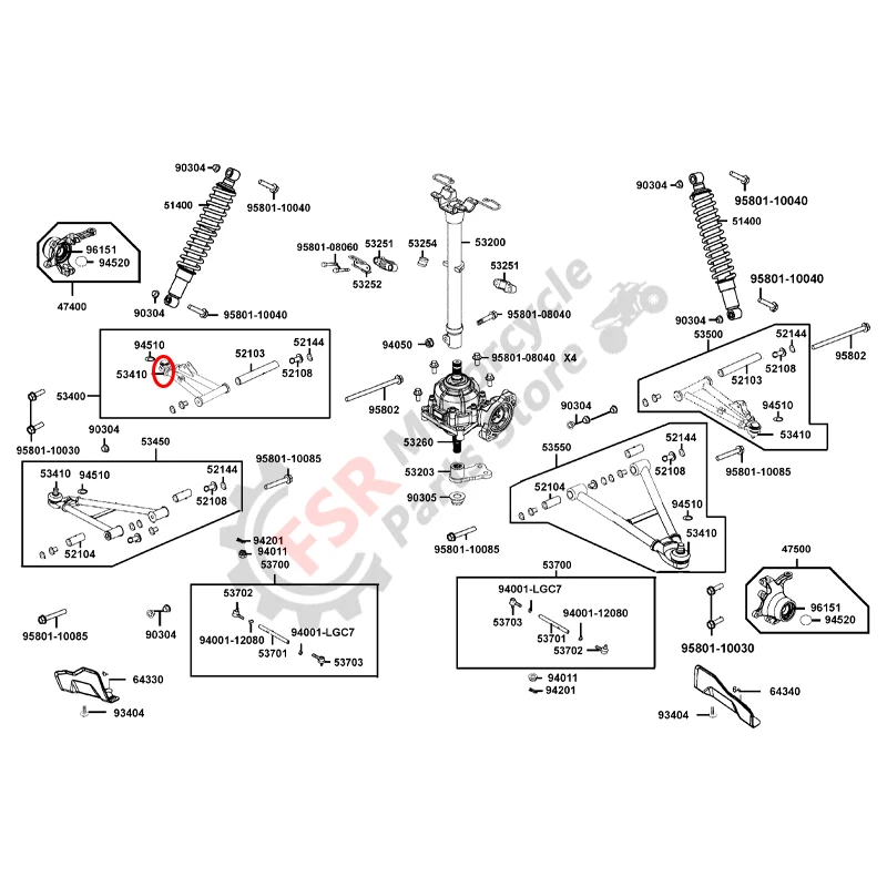 로커암 볼 헤드, 킴코 MXU 400 450 465 500 550 700 맥서 400 UXV 700i 2X4/4X4 터프 스포츠 EPS, 쿼드 개조 부품에 적합
