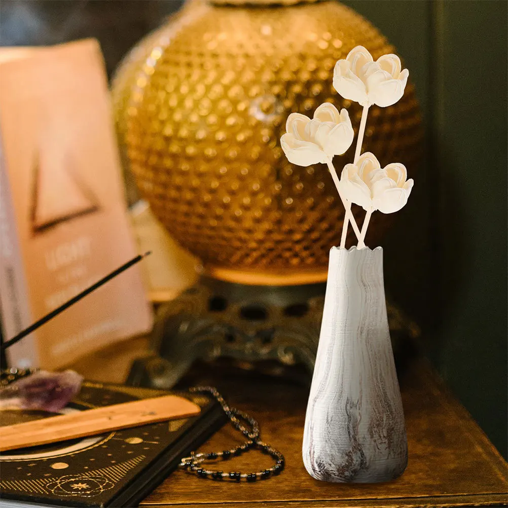 6Pcs Rattan Essential Oil Sticks Aromatic Diffuser Refills Home Office Decorative Aromatherapy Flower Reeds Fragrance