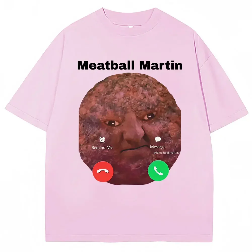 Camiseta divertida de albóndigas Martin voor dames camisa informeel Retro humor invest Unisex de gran MohamedTop transpirable con