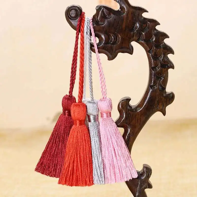 Vertical Ice Silk Tassel Antique Style Bookmark Tassel Hanging Tassel 10cm Small Tassel Hanging Tassel Diy