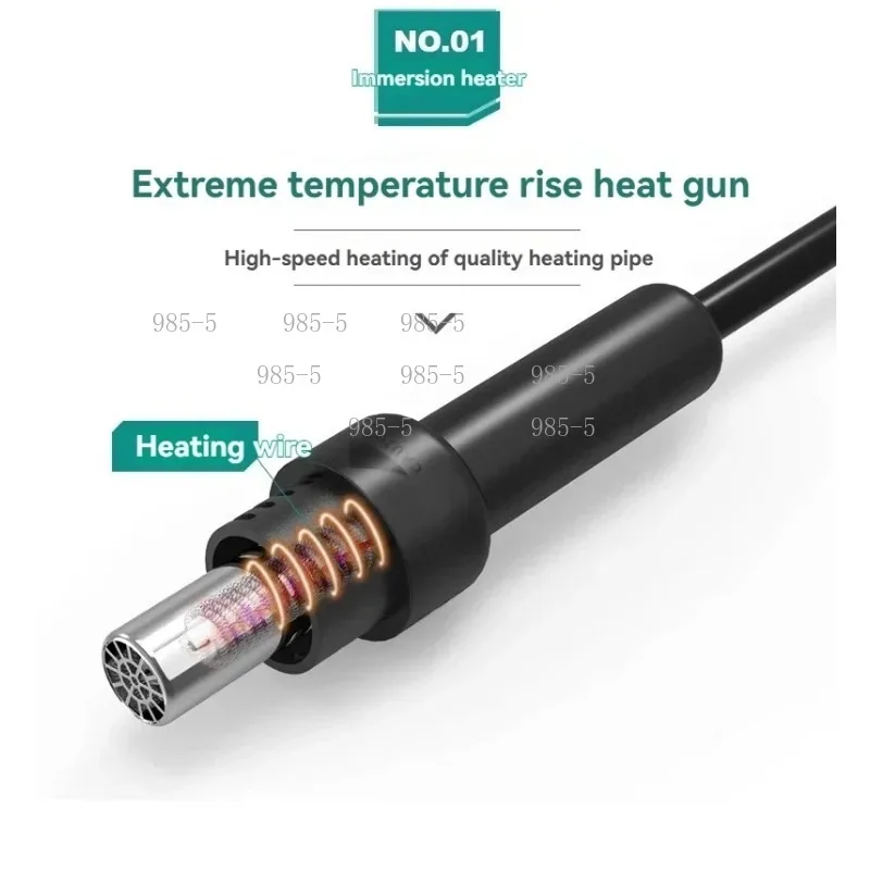 2-in-1 Maintenance Welding Tool Dual Digital Hot Air Gun Electric Soldering Iron Station