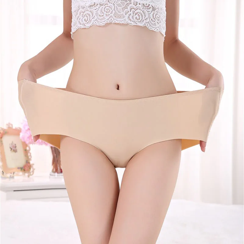 Hot Sale Ice Silk Ultrathin Quick Dry One Piece Women Seamless Large Plus Size Sexy Ladies Panties Briefs Underwear