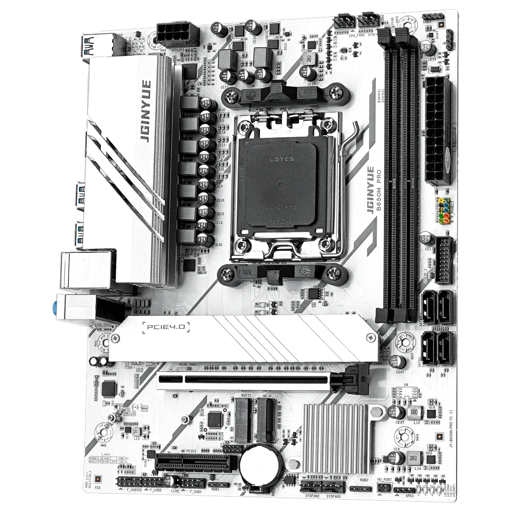 JGINYUE M-ATX DDR5 RAM Gaming Motherboard with Double Memory Channel & SATA Chipset Desktop Integrated Graphics Card-New