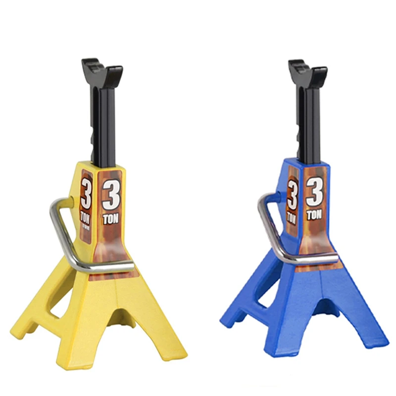 2X 3 Ton Scale Jack Axle Stand Lift Capacity Heavy Duty Support Vehicle Floor Ratchet TRX4 D90 CC01 Trucks Blue & Yellow