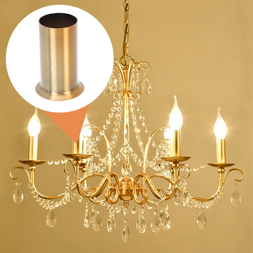 

6 Pcs Lamp Sleeve Light Socket Holder Base Iron Tube Casing Fitting Fixtures Covers Metal