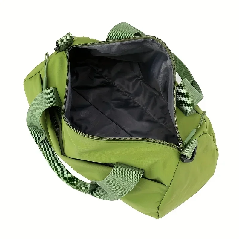 

Легкая стильная женская сумка-мессенджер из нейлона с полиэстеровой подкладкой, съемные ремни, застежка-молния, компактный дизайн с круглым корпусом