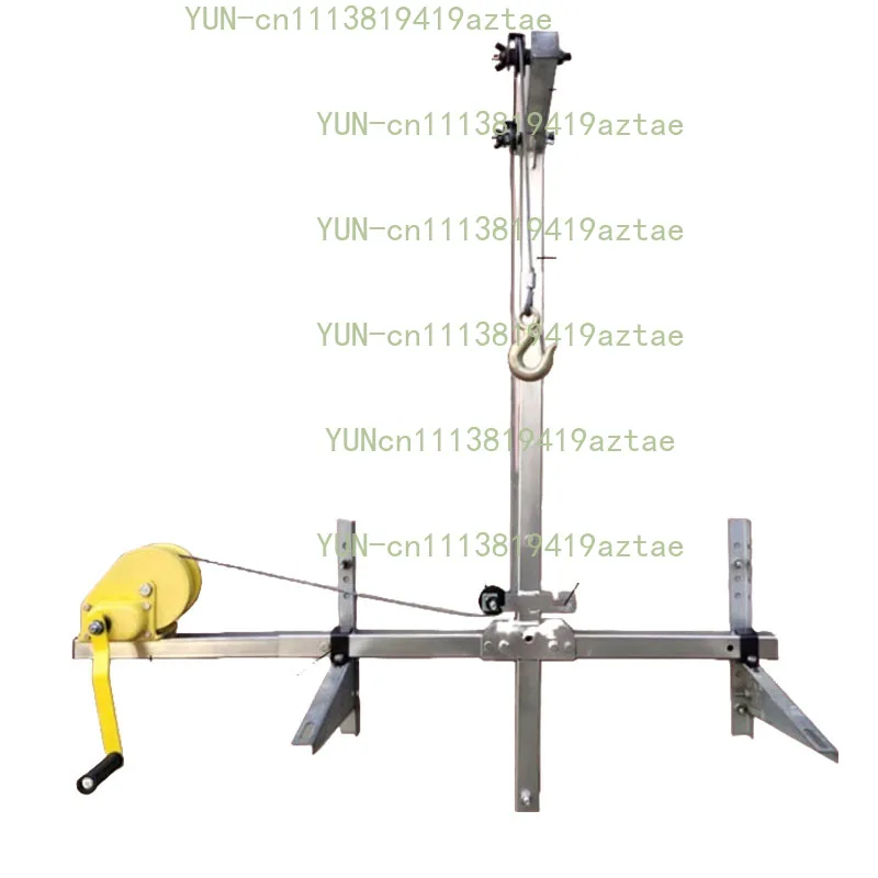 Side Swing Foldable Mini Lifting Crane High Altitude Air Conditioner Outdoor Unit Installation Hoist
