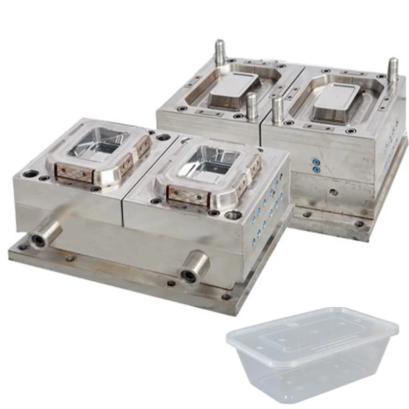 Common Lid Round Shaped Thin Wall Container Mould With Valve-Type Hot Runner