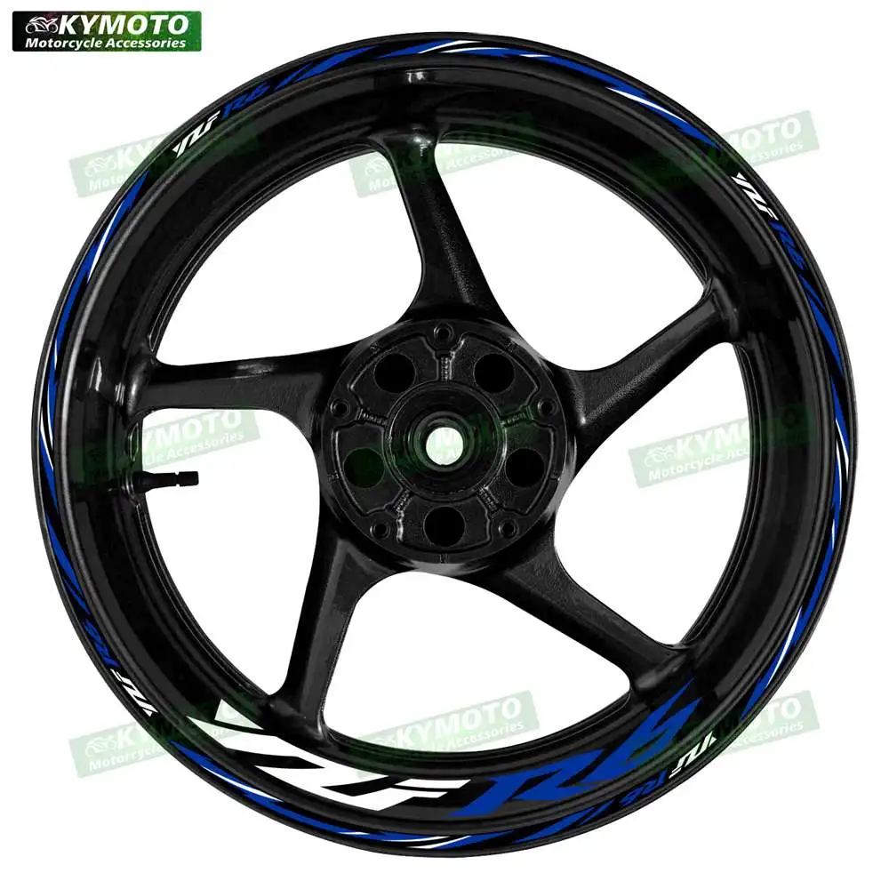 For YZF R6 R 6 reflective motorcycle stickers 17 inch front and rear rim decals off-road fairing accessories decoration