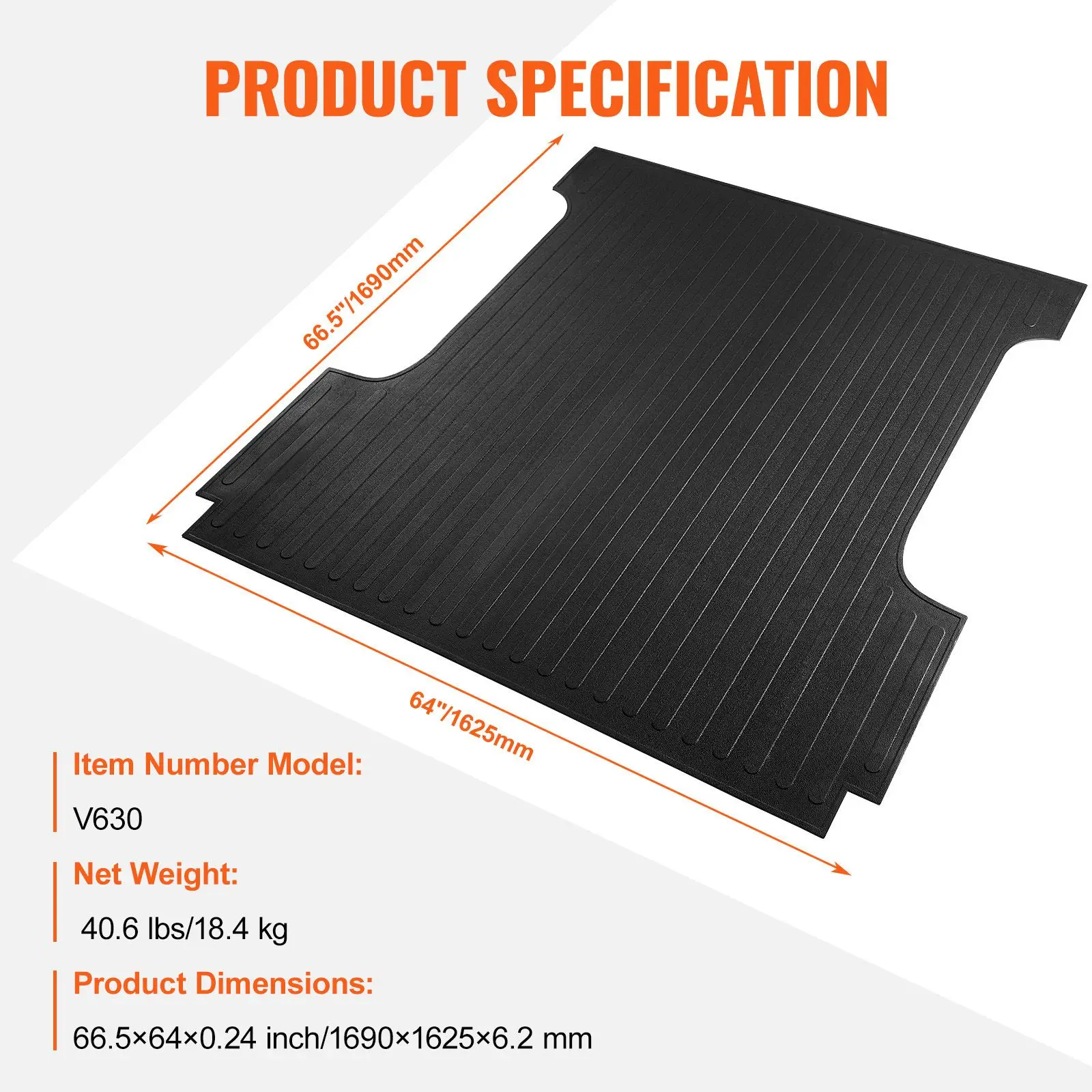 Truck Bed Mat, Fits for 2015-2023 Ford F150 5.5 FT Short Bed, 66.5