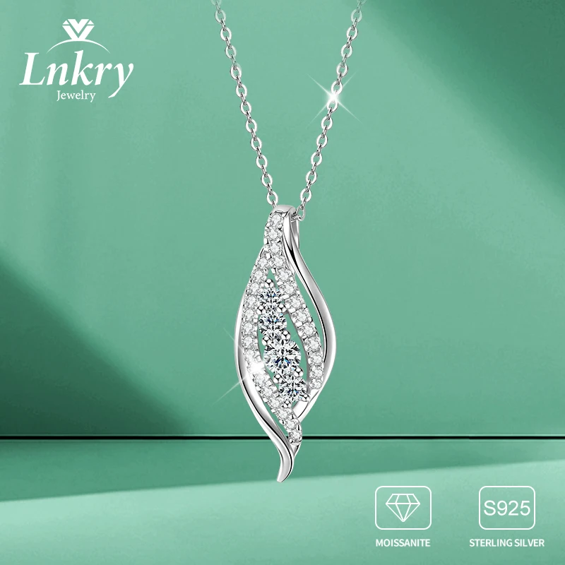 

Сертифицированные Lnkry 4 мм, 3 мм и 2,5 мм, круглые муассанитовые ожерелья для женщин, стерлинговое серебро 925 пробы, кулон в форме закрутки, ожерелье, воротник
