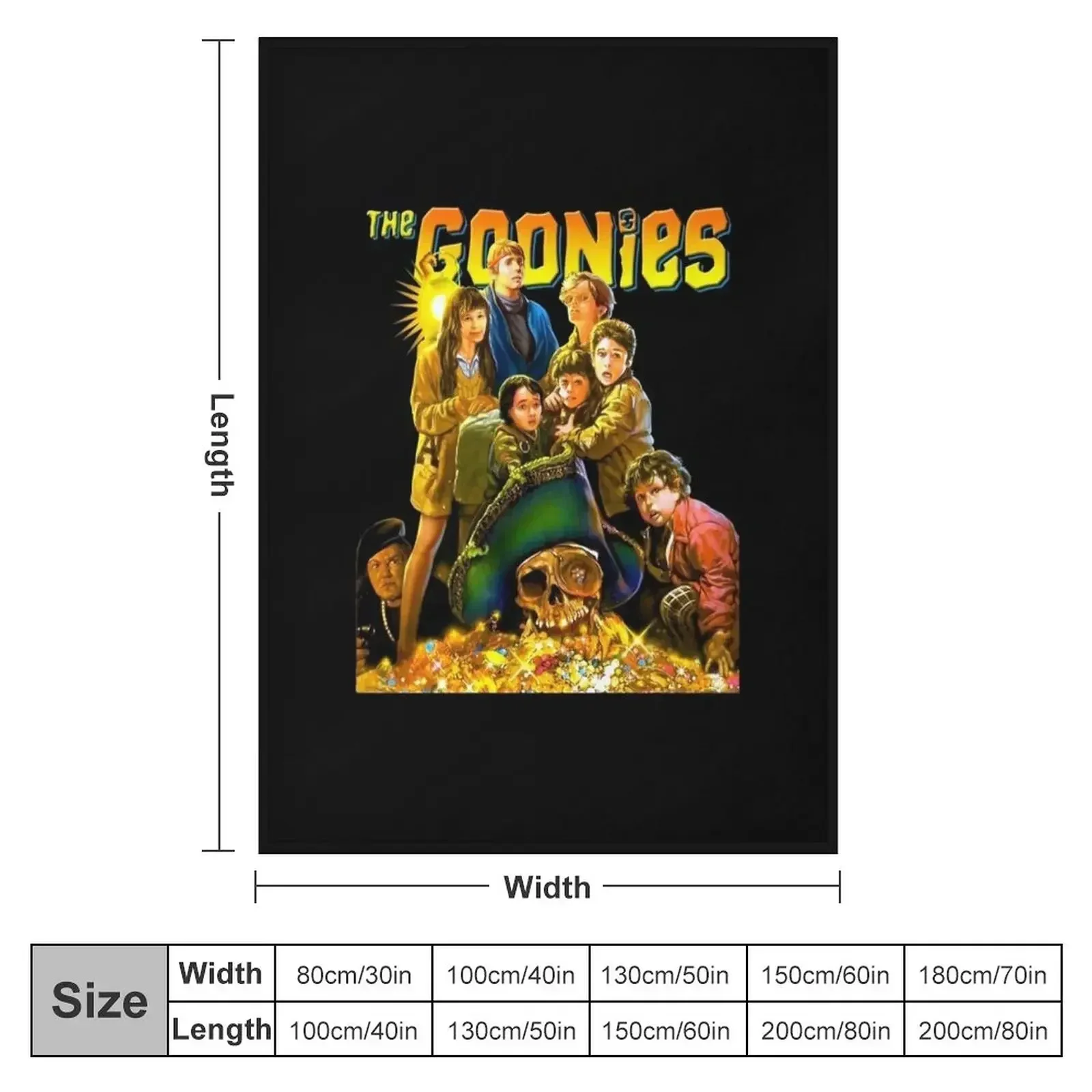 THE GOONIES tee Gift For Fans, Gift T-Shirt For Women, Kids, Adults Men, Halloween day, Thanksgiving, Chritsmas da Throw Blanket