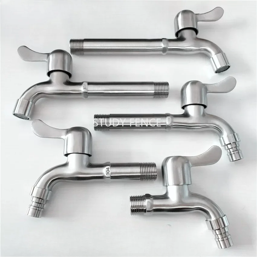 Stainless Steel Bathroom 4-point Faucet Garden/laundry Room/balcony/washing Machine Faucet Outdoor Faucet Hardware Accessories