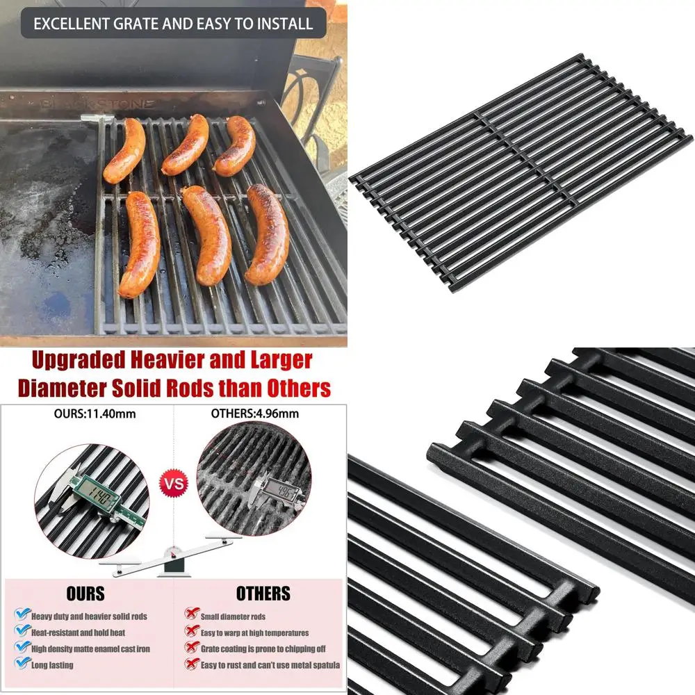 

22-дюймовые чугунные решетки для газового гриля с 2 конфорками, замена для 22-дюймовых грилей