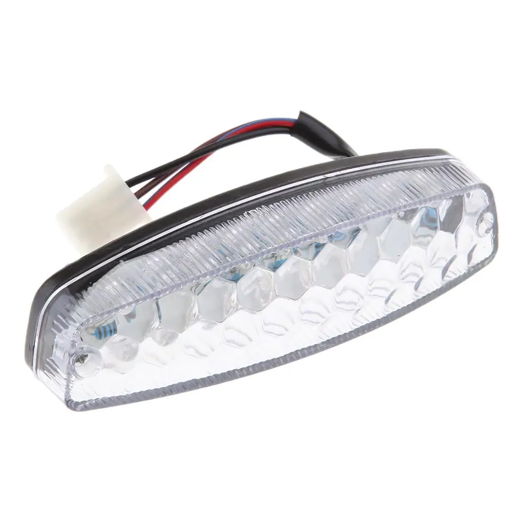 Motorcycle LED Rear Tail Lamp Integrated Turn Signal Blinker Light Durable Plastic for ATV Chopper Motorbike