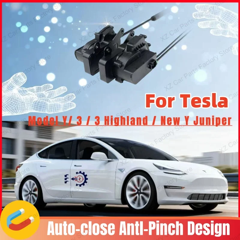 

For Tesla Model Y 3 Soft Closing Smart Auto Electric Suction Door Model 3 Highland Automobile Refitted Locks Anti-Pinch Door