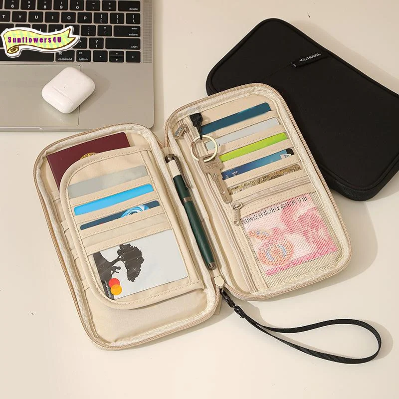 Organisateur d'accessoires de voyage, 1 sac à documents avec porte-cartes, plusieurs compartiments pour un emballage efficace, voyages d'affaires et tourisme