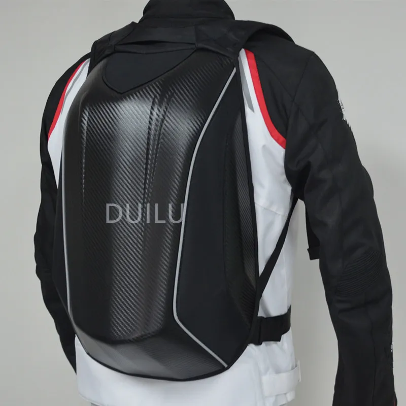 Waterproof Carbon Fiber Motorcycle Bag Riding Motocross Luggage Bags Hard Shell Backpack Motorcycle Racing Bag with LOGO
