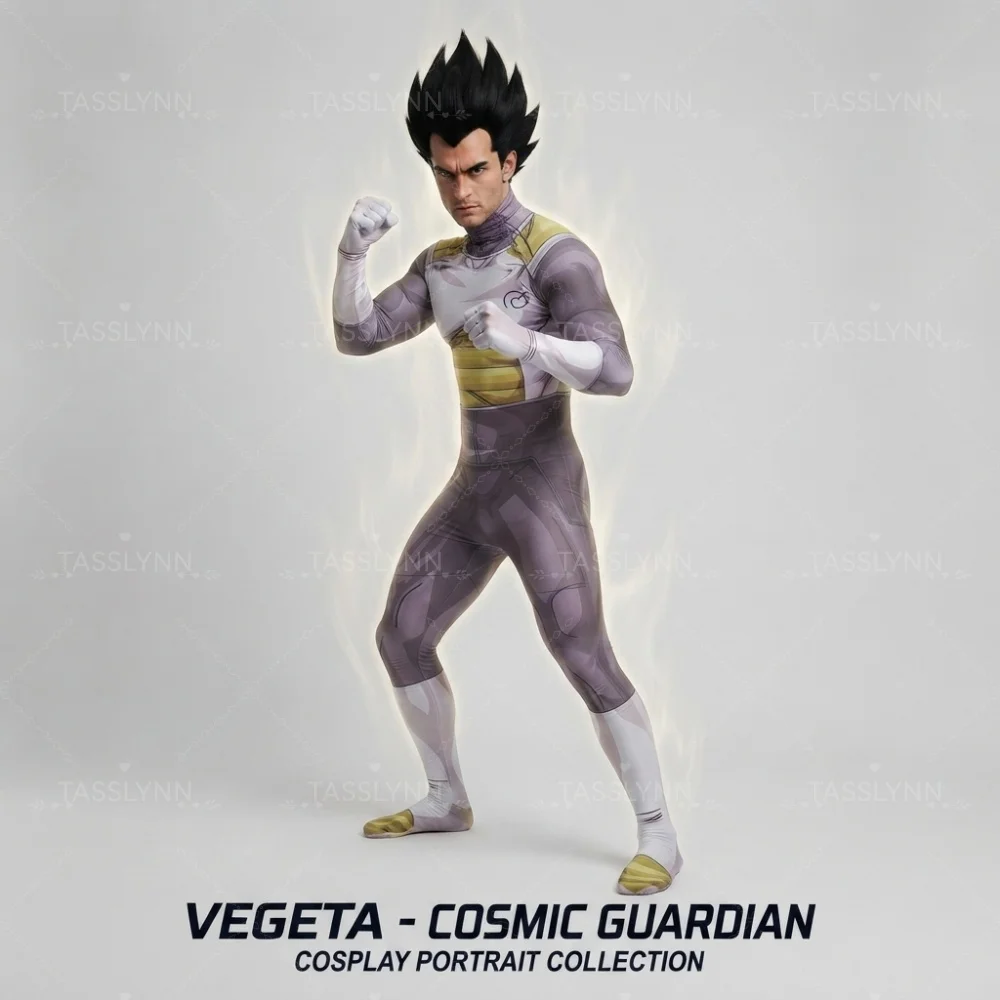 Anime Cosplay Bodysuit, Frieza / Vegeta Full Body Stretch Costume, Halloween Carnival Fancy Dress for Adult Men view 4