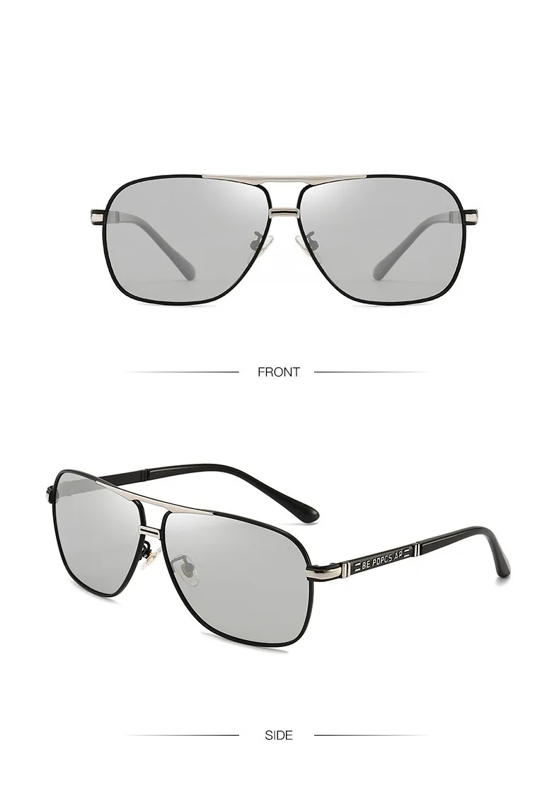 KAMMPT Übergroße Vintage Sonnenbrille Männer Frauen Mode Polarisierte Photochrome Shades Brillen Doppel Brücke Fahren Sonnenbrille – Detail 15