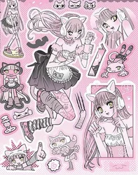 Pegatinas de personajes Domi, reemplazo coreano Ins, pegatinas de chica caliente, bricolaje, funda para teléfono móvil, BILLETERA, nuevo
