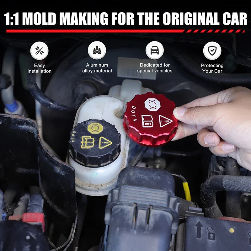 

For Ford Ranger Wildtrak 2015-2022 Aluminum Car engine room oil cap Fluid Reservoir Water Tank Silver/Red Cover Car Accessories