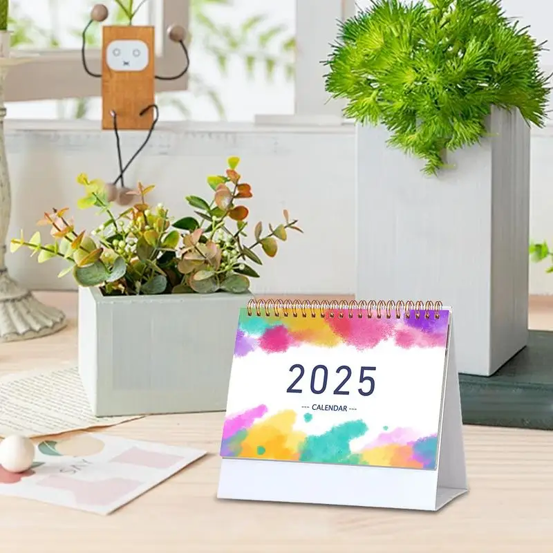 Desk Calendar 2024-2025 18 Monthly Schedule Organizer 7.6 X 6.7 Inches July 2024-December 2025 Desk Calendar With To-do List And