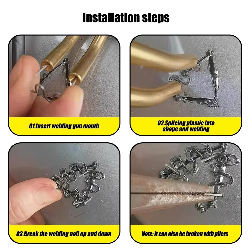 0,8 mm Heißklammer-Heftklammern für Kunststoffschweißgeräte, Karosserie-Reparatur, Standard-Vorgeschnittene Heftklammern, Stoßstangen-Reparatur – Detail 7