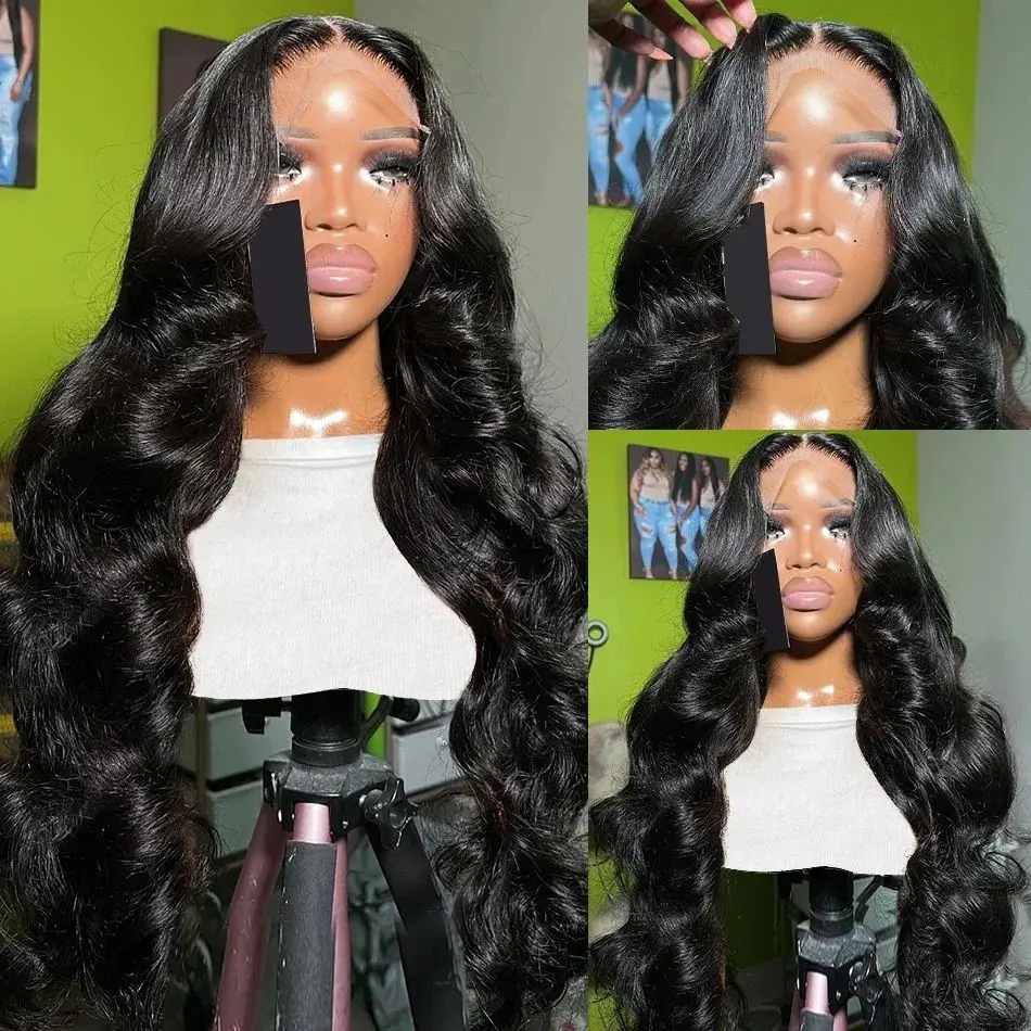 HD Transparente Lace Frontal Peruca para Mulheres, Cabelo Humano, Onda Do Corpo, Preplucked, HD Lace Wig, 13x4, 13x6