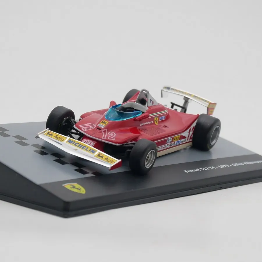 Diecast Ixo 1:43 Scale 312 T4 Gilles Villeneuve 1979 Racing Alloy Car Model