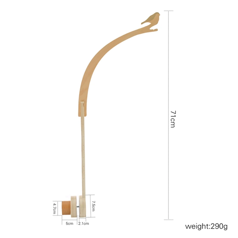 Zróbmy drewniany ptak dla dziecka dzwonek do łóżka wspornik ramienia mobilne łóżeczko wieszak na wisząca zabawka łóżeczko dziecięce uchwyt na grzechotki zabawki dla dzieci prezent
