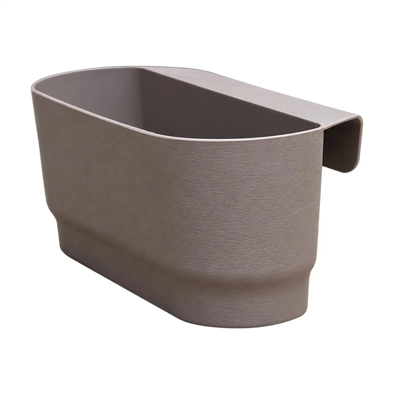 Outdoor Wall Planter for Balcony Rectangular Hanging Flower Trough with Built in Bracket for Patio
