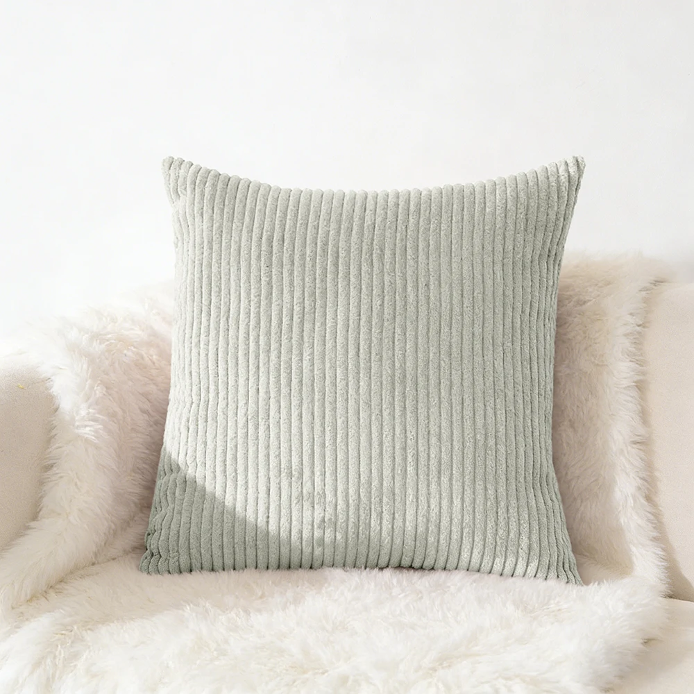 Cord-Kissenbezug, 40 x 40, 45 x 45, 50 x 50, 30 x 50 cm, weicher Plüsch-Flanell-Kissenbezug, flauschiger Couch-Kissenbezug für Sofa und Wohnzimmer