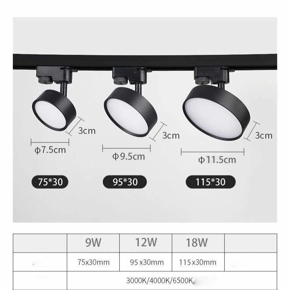 9W 12W 18W Ceiling Light 220V Interior Track Light Foldable Railspot Lighting For Decoration Living Bedroom Hallway