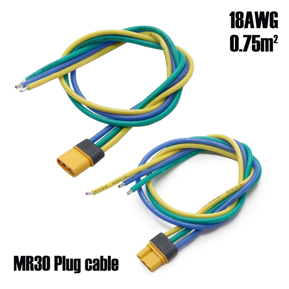 Amass MR30 Steckerkabel 2mm Verbinder Hochstrom 30A Männlich Weiblich Motorkabel für RC Drohne UAV FPV ESC LiPo Akku Stromversorgung