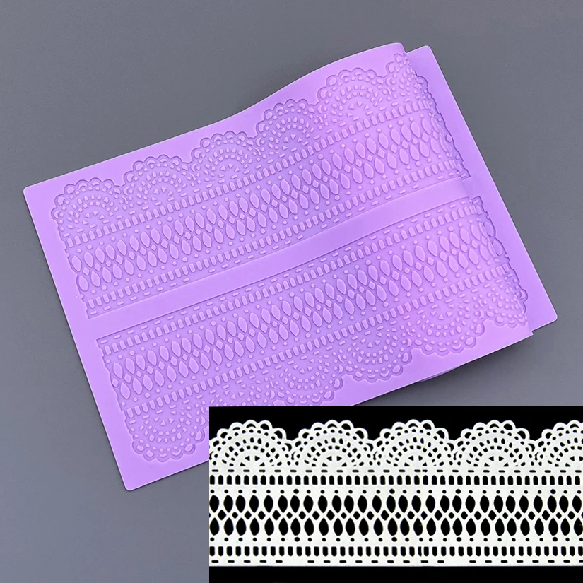 CT-410 Silicone Mat To Create Sugar Lace Fondant Cake Decorating Tools Baking Mat Embossing Gum Paste Mold