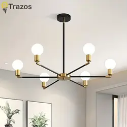 American Vintage Chandelier Clothing Store Bar Restaurant Living Room 6 Simple Creative Loft Personality Iron Ceiling Light