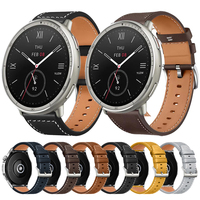 22/20mm Leather Strap for Amazfit Active 2 Square/GTR 42mm 47mm/GTR3 Pro/GTS4 mini Bracelet for Amazfit Bip 6/5/3/BALANCE 2 Band