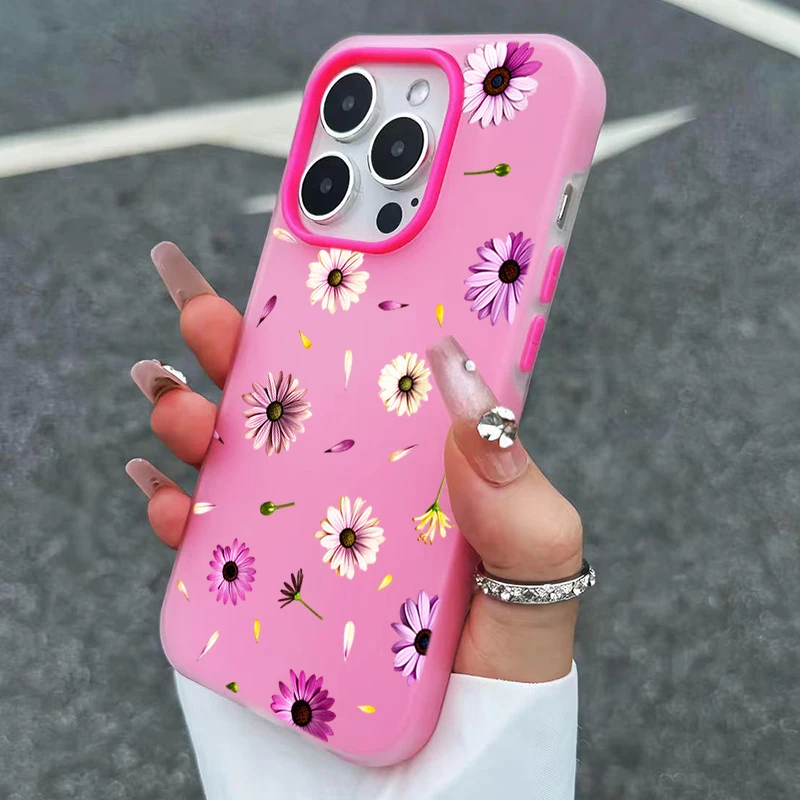Floral Pattern Jelly Phone Case for Samsung Galaxy S25 S26 S24 S23 S22 Ultra Plus FE5G A57 A56 A55 A37 A36 A35 A15 A17 A16 Cover