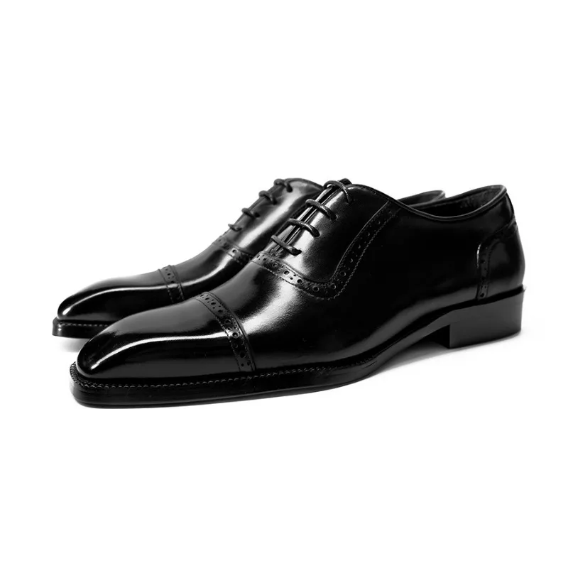 Retro Italian Mens Dress Brogues Shoes Luxury Genuine Leather Fashion Comfortable Wedding Social Business Shoes Man Size 44