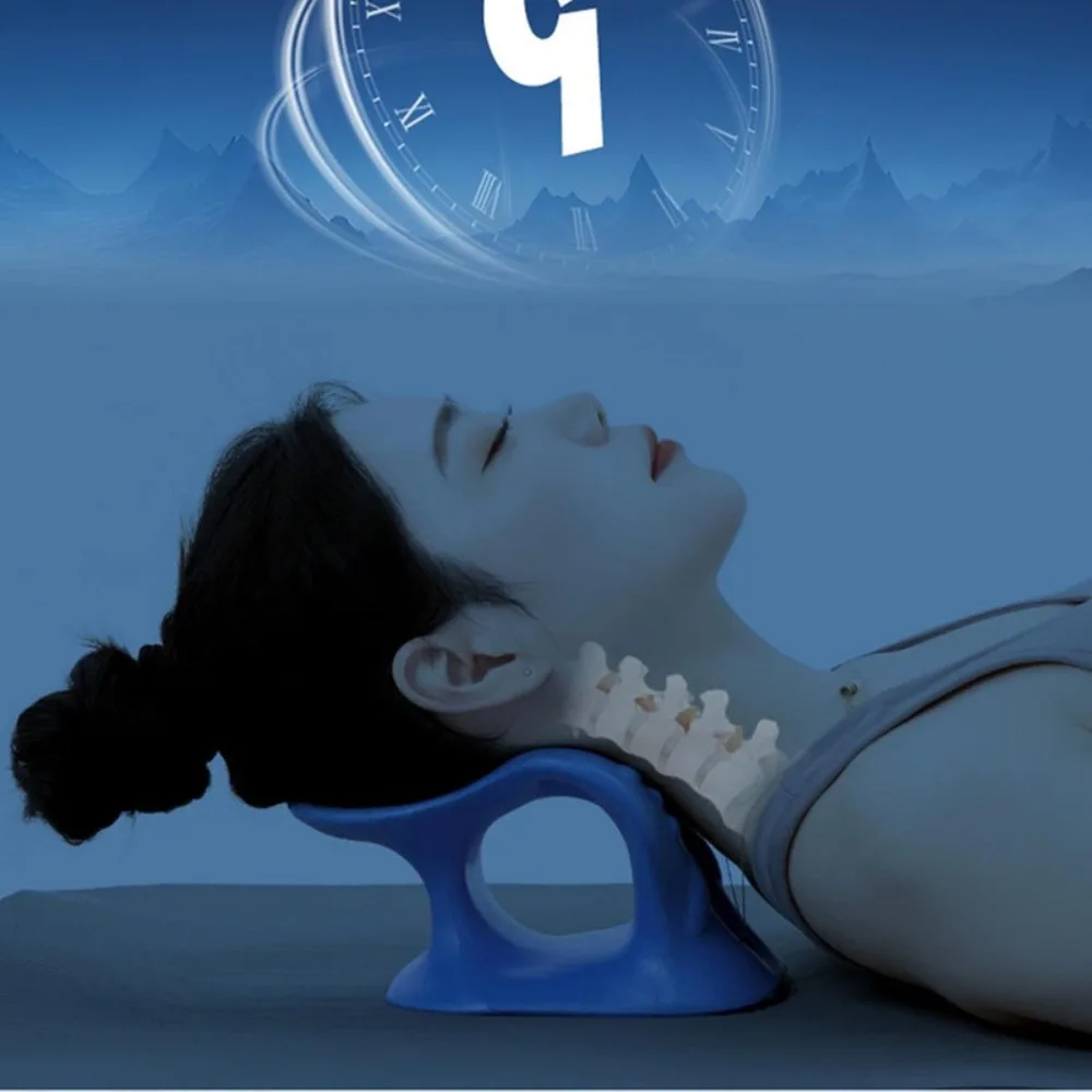 

Shoulder Relaxer Neck Stretcher Massager Muscle Tension Relief Repair Chiropractic Pillow Corrector Device Cervical Traction