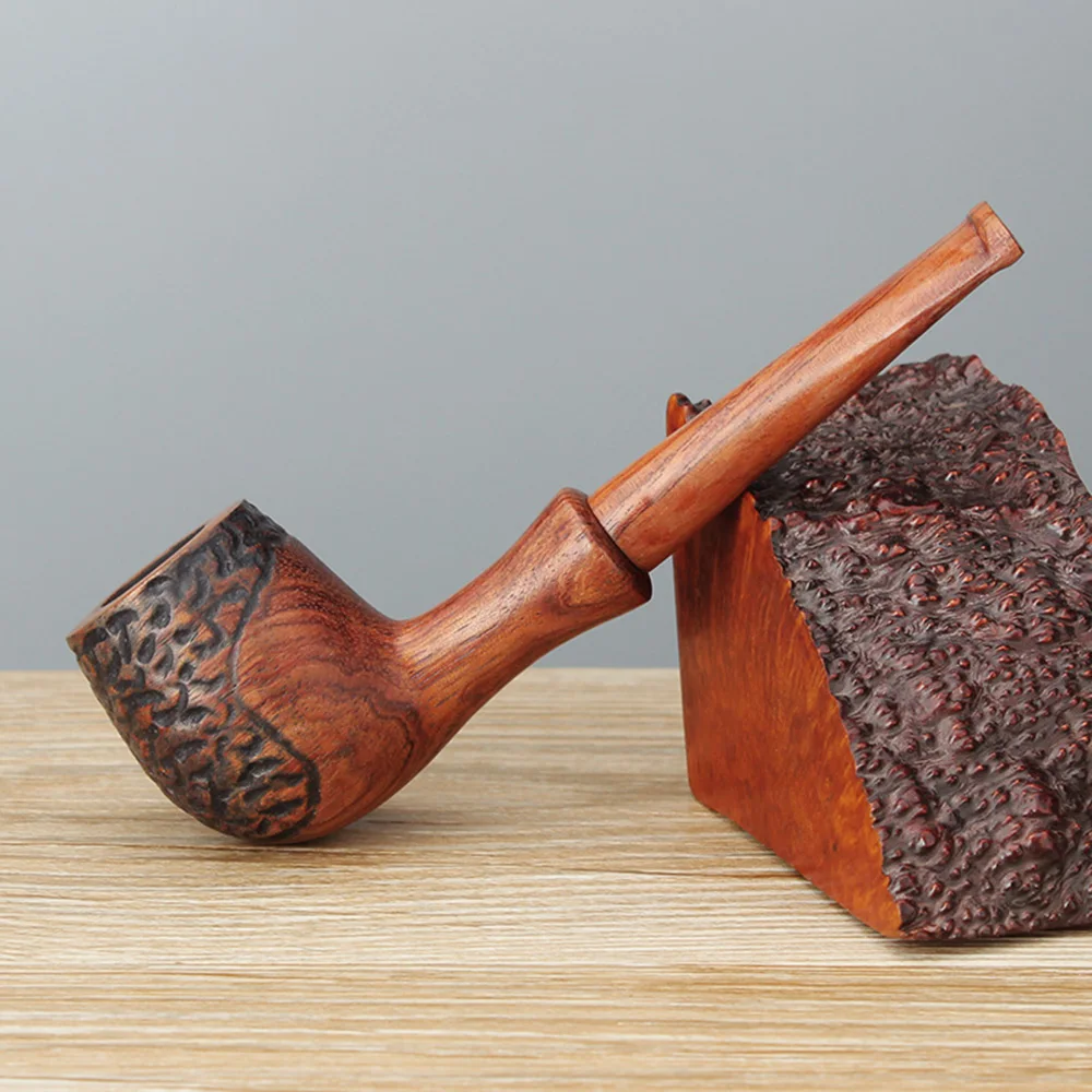 Old Fox Rosewood Tobacco Apple Pipe Set Accessories 9MM Activated Carbon Paper Filter Sandalwood Smoking Pipe With 10 Tools Kits