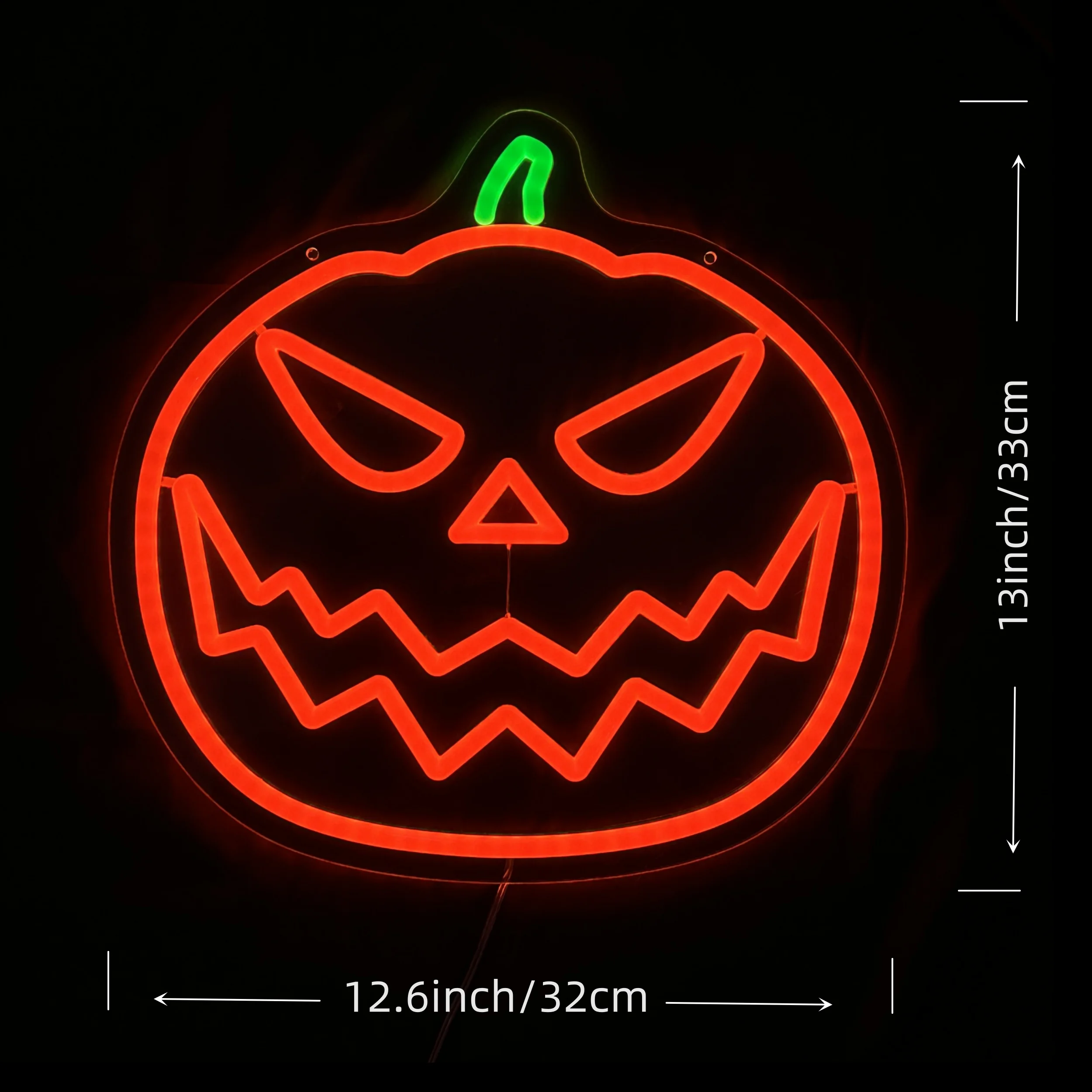 Pumpkin Neon Sign Light Halloween Decorative Lights For Wall Decor USB Powered neon Sign Decorative Wall Mounted Lights Gifts