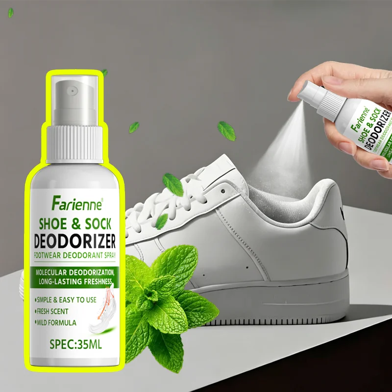 Farienne 35ml Shoe And Sock Deodorizer Spray Footwear Odor Eliminator for Long-Lasting Freshness