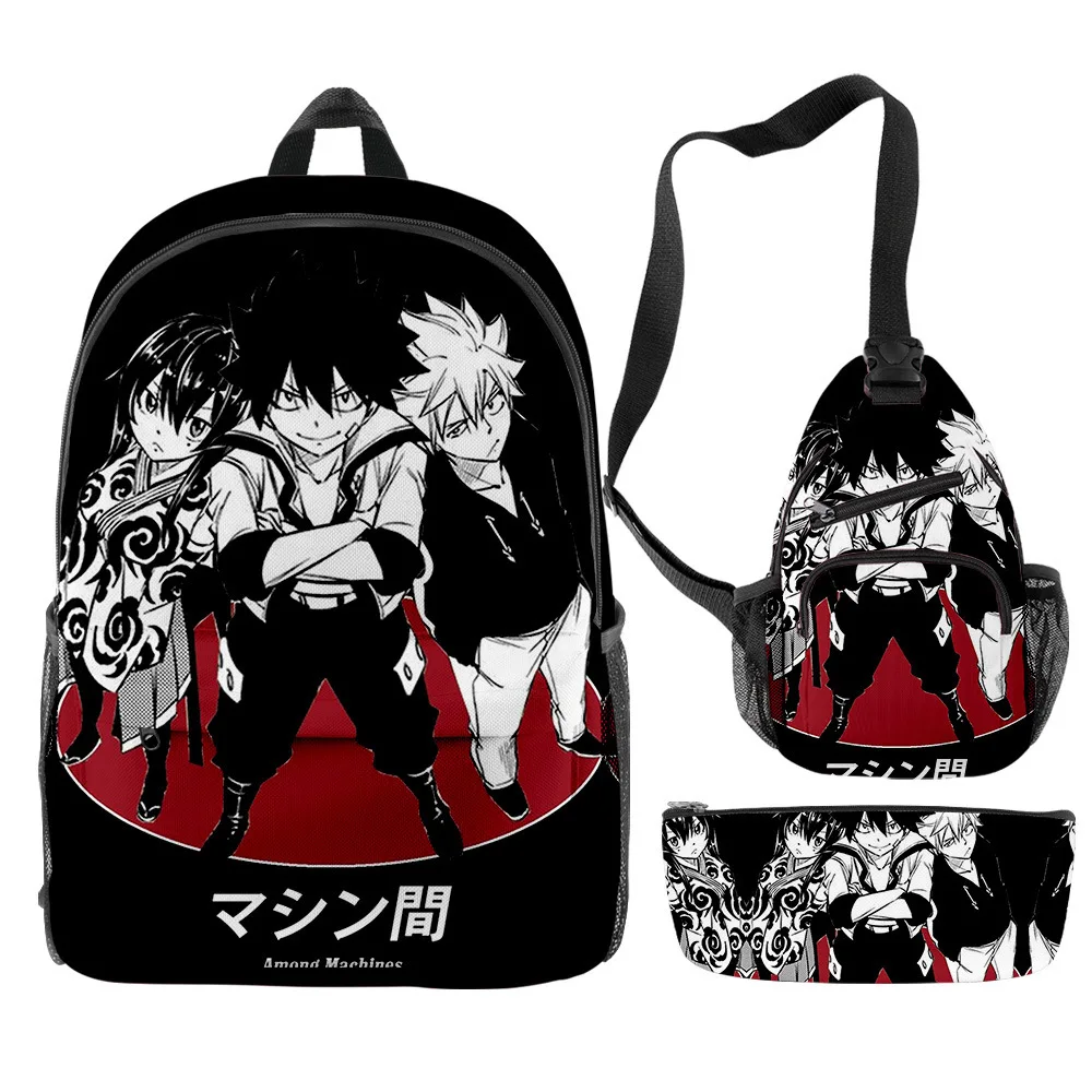 ยอดนิยมอ่อนเยาว์ตลก Edens ZERO 3 ชิ้น/เซ็ตกระเป๋าเป้สะพายหลัง 3D พิมพ์กระเป๋าถือแล็ปท็อป Daypack กระเป๋าเป้สะพายหลังกระเป๋าดินสอกรณี