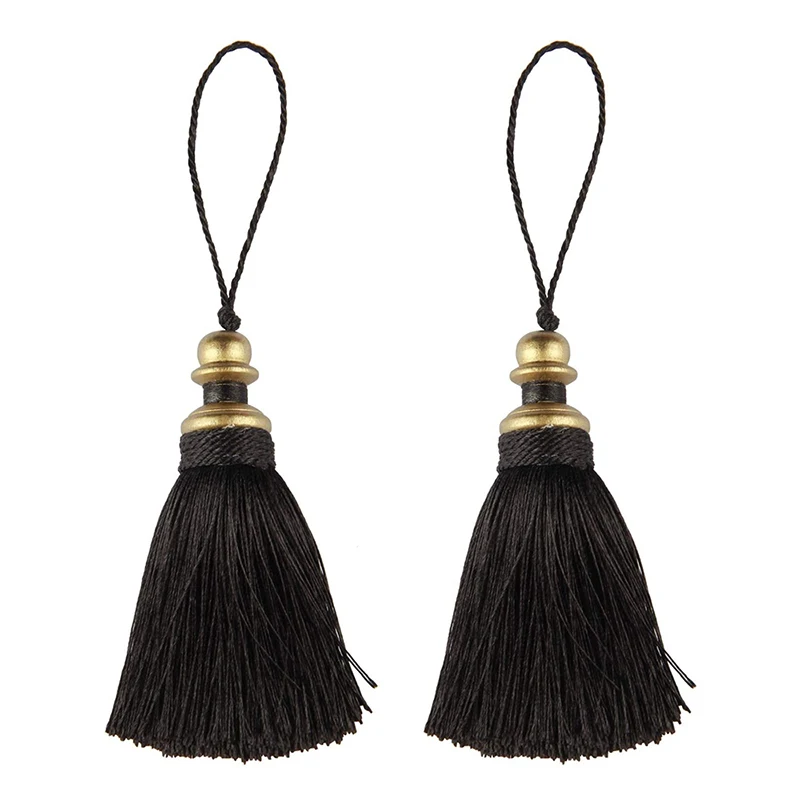 1PC Hanging Rope Silk Tassels Fringe Sewing Tassel Trim Key Tassels For DIY Embellish Curtain Accessories