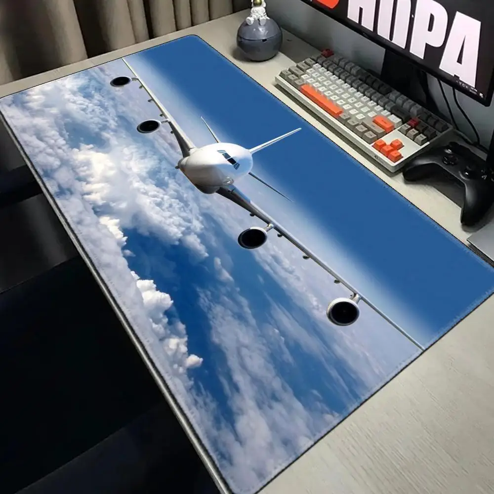 

Large Mouse Pad 900X400 Xxl Mousepad Aircraft Computer Table Surface Carpet Plane Gaming Desk Mat Aviation Airplane Pads Gamer